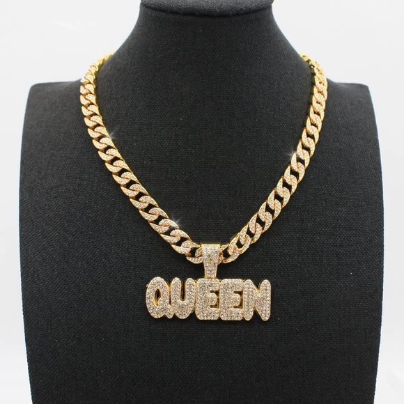 No brand | Jewelry | Fashion Trend Letter Queen Pendant Ladies Hip Hop ...
